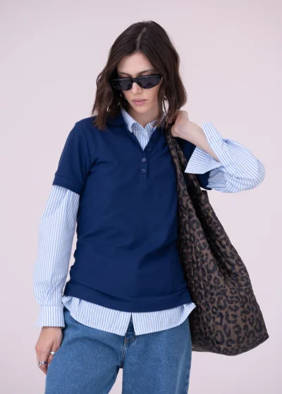 Polo shirt CALLA navy blue