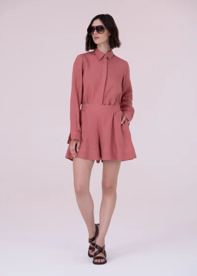 Shorts RUE pink linen