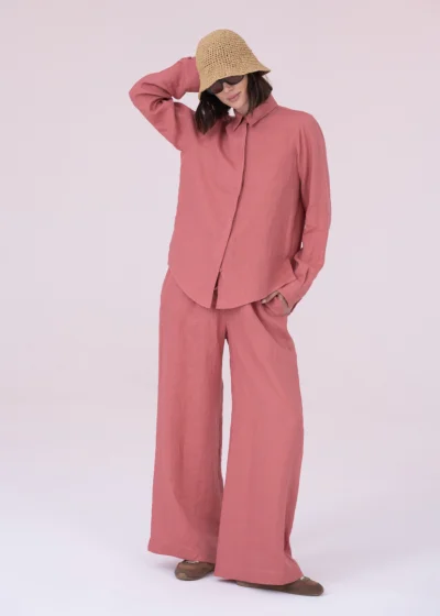 Shirt SARDYNIA pink linen