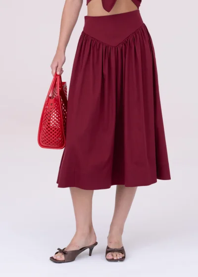 Skirt RIVER burgundy