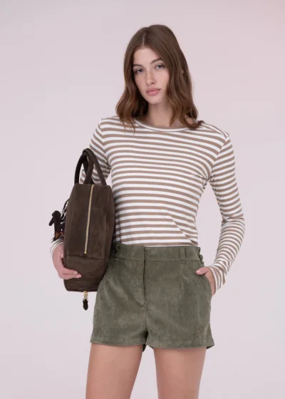 Blouse CLEMIS striped brown