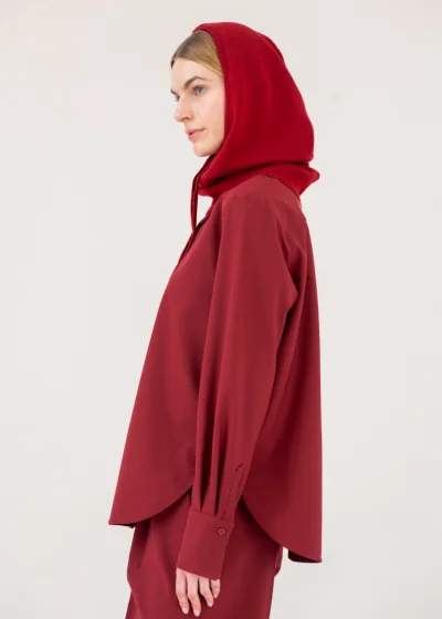 Balaclava HEATHER burgundy