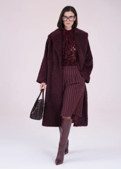 Coat NIKOLETTA burgundy