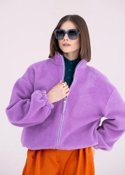 LOREN fleece sweatshirt purple