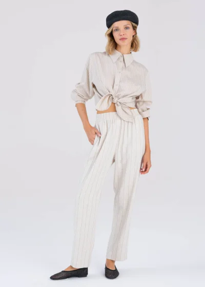 PORTO striped trousers
