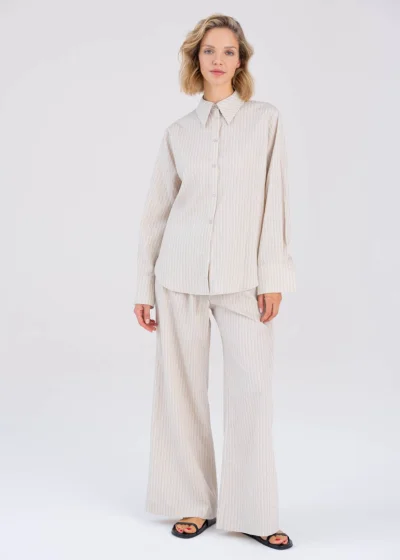 CAPRICE shirt, beige stripes