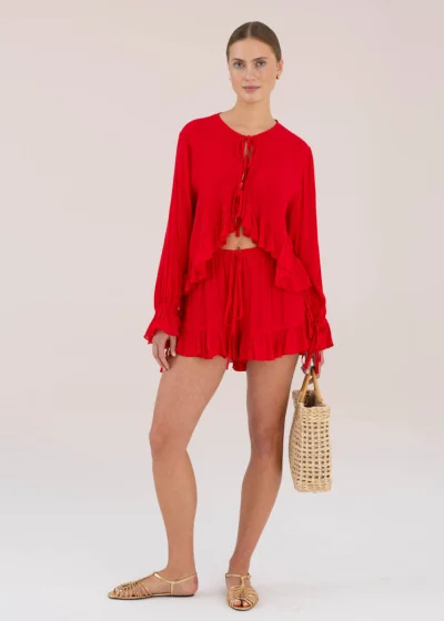  POPPY blouse red