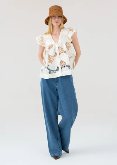 ELARA ecru blouse